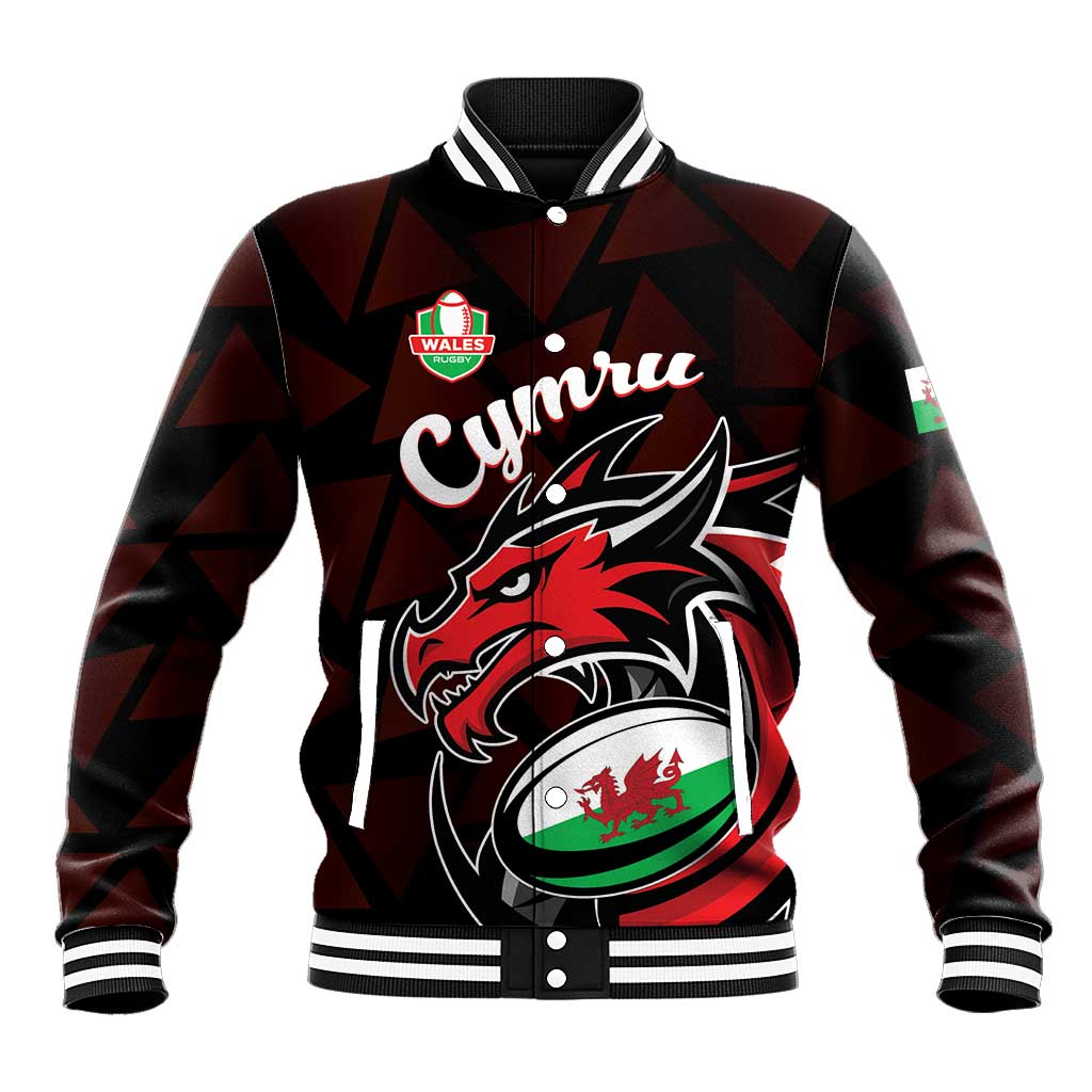 Custom Wales Rugby Baseball Jacket Cymru Y Ddraig Goch