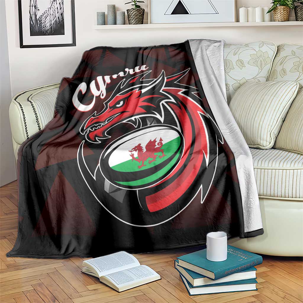 Wales Rugby Blanket Cymru Y Ddraig Goch