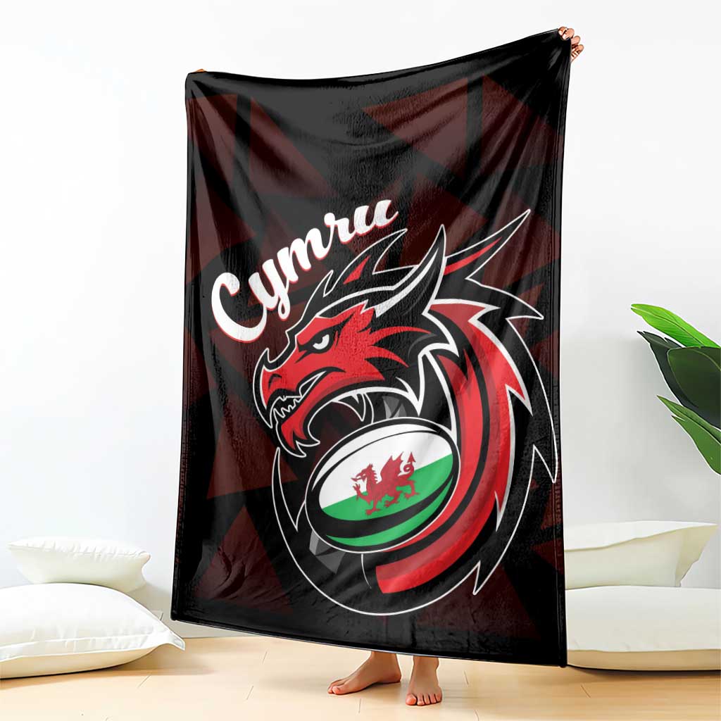 Wales Rugby Blanket Cymru Y Ddraig Goch