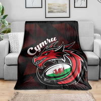 Wales Rugby Blanket Cymru Y Ddraig Goch