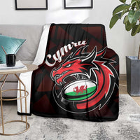 Wales Rugby Blanket Cymru Y Ddraig Goch