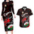 Custom Wales Rugby Couples Matching Long Sleeve Bodycon Dress and Hawaiian Shirt Cymru Y Ddraig Goch