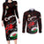 Custom Wales Rugby Couples Matching Long Sleeve Bodycon Dress and Long Sleeve Button Shirt Cymru Y Ddraig Goch