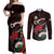 Custom Wales Rugby Couples Matching Off Shoulder Maxi Dress and Long Sleeve Button Shirt Cymru Y Ddraig Goch