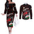 Custom Wales Rugby Couples Matching Off The Shoulder Long Sleeve Dress and Long Sleeve Button Shirt Cymru Y Ddraig Goch