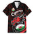 Custom Wales Rugby Family Matching Off The Shoulder Long Sleeve Dress and Hawaiian Shirt Cymru Y Ddraig Goch