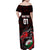 Custom Wales Rugby Family Matching Off Shoulder Maxi Dress and Hawaiian Shirt Cymru Y Ddraig Goch