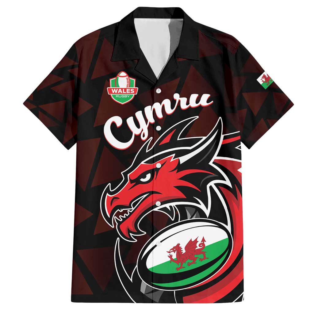 Custom Wales Rugby Hawaiian Shirt Cymru Y Ddraig Goch