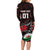 Custom Wales Rugby Long Sleeve Bodycon Dress Cymru Y Ddraig Goch