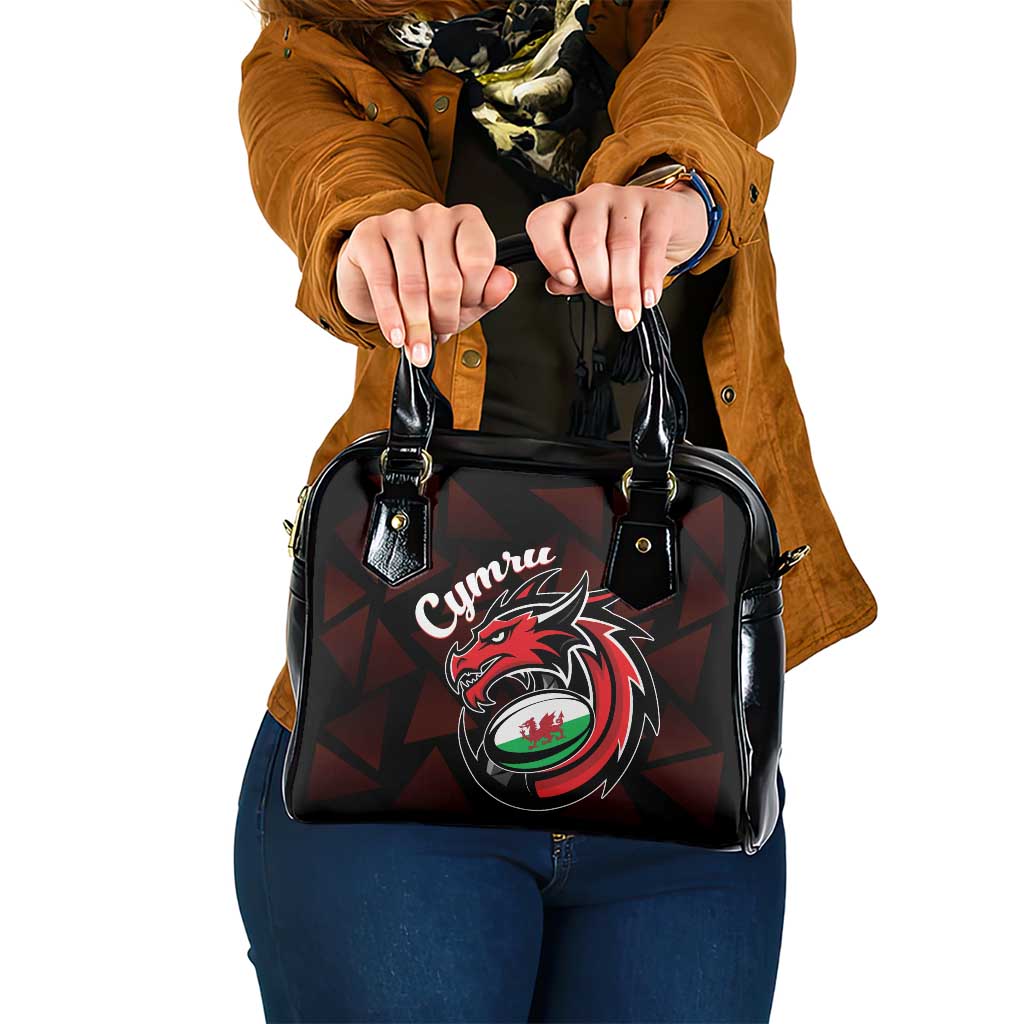 Wales Rugby Shoulder Handbag Cymru Y Ddraig Goch