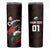 Custom Wales Rugby Skinny Tumbler Cymru Y Ddraig Goch