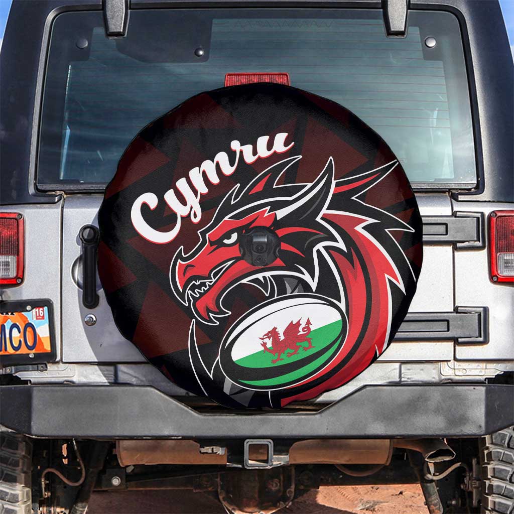 Wales Rugby Spare Tire Cover Cymru Y Ddraig Goch