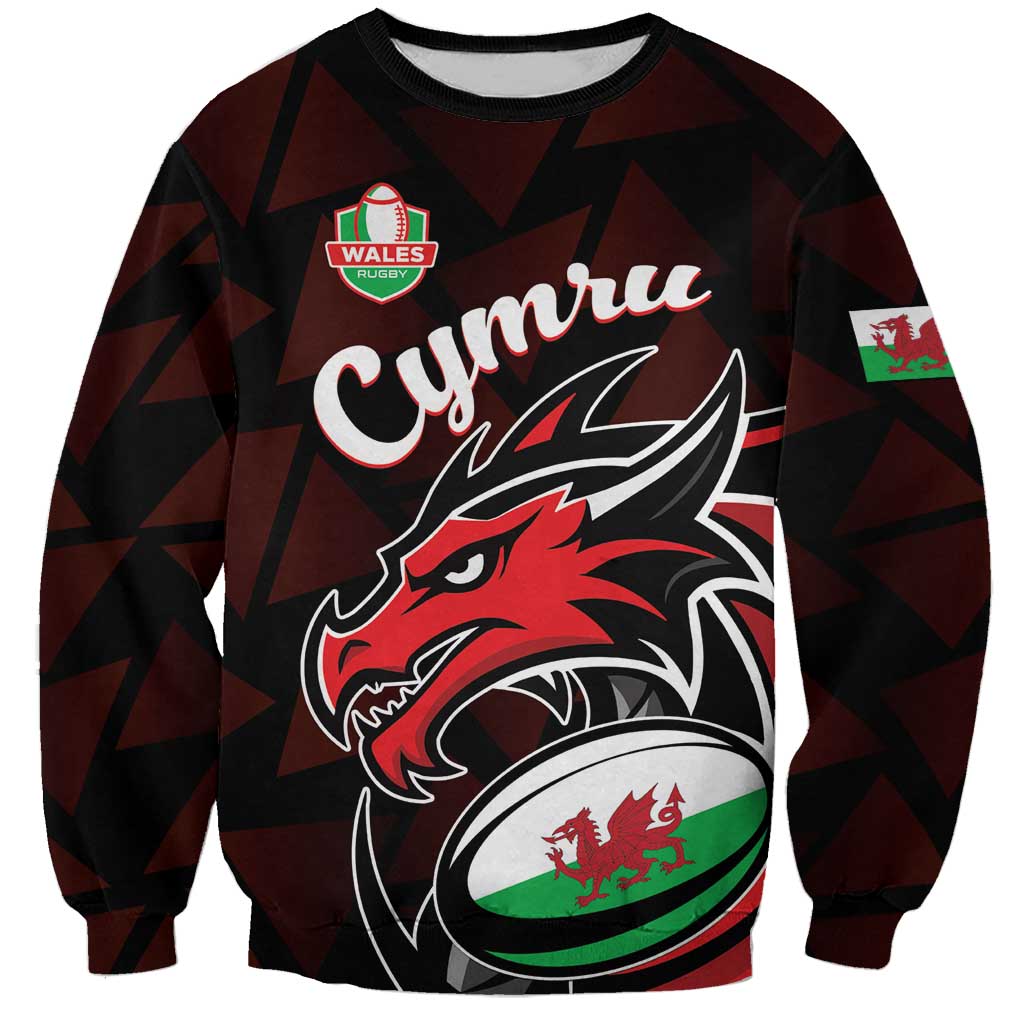 Custom Wales Rugby Sweatshirt Cymru Y Ddraig Goch