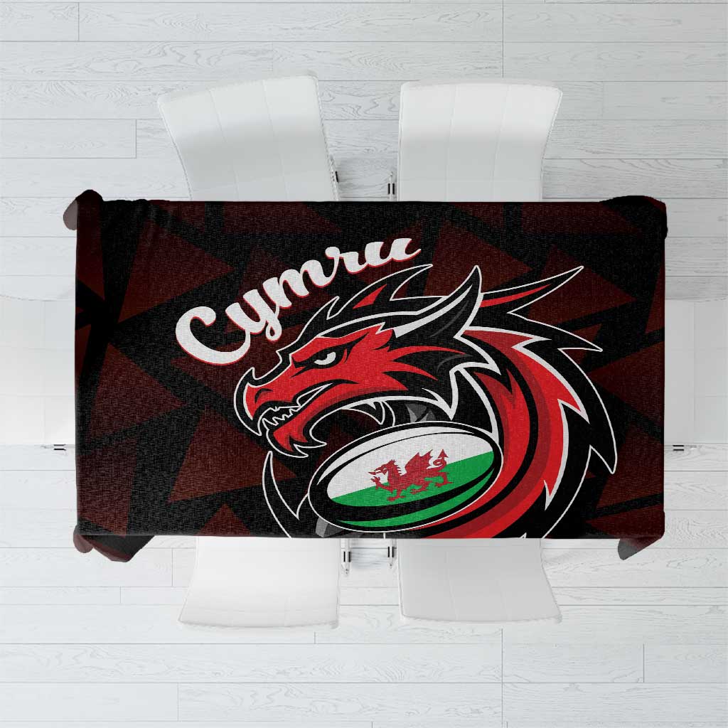 Wales Rugby Tablecloth Cymru Y Ddraig Goch