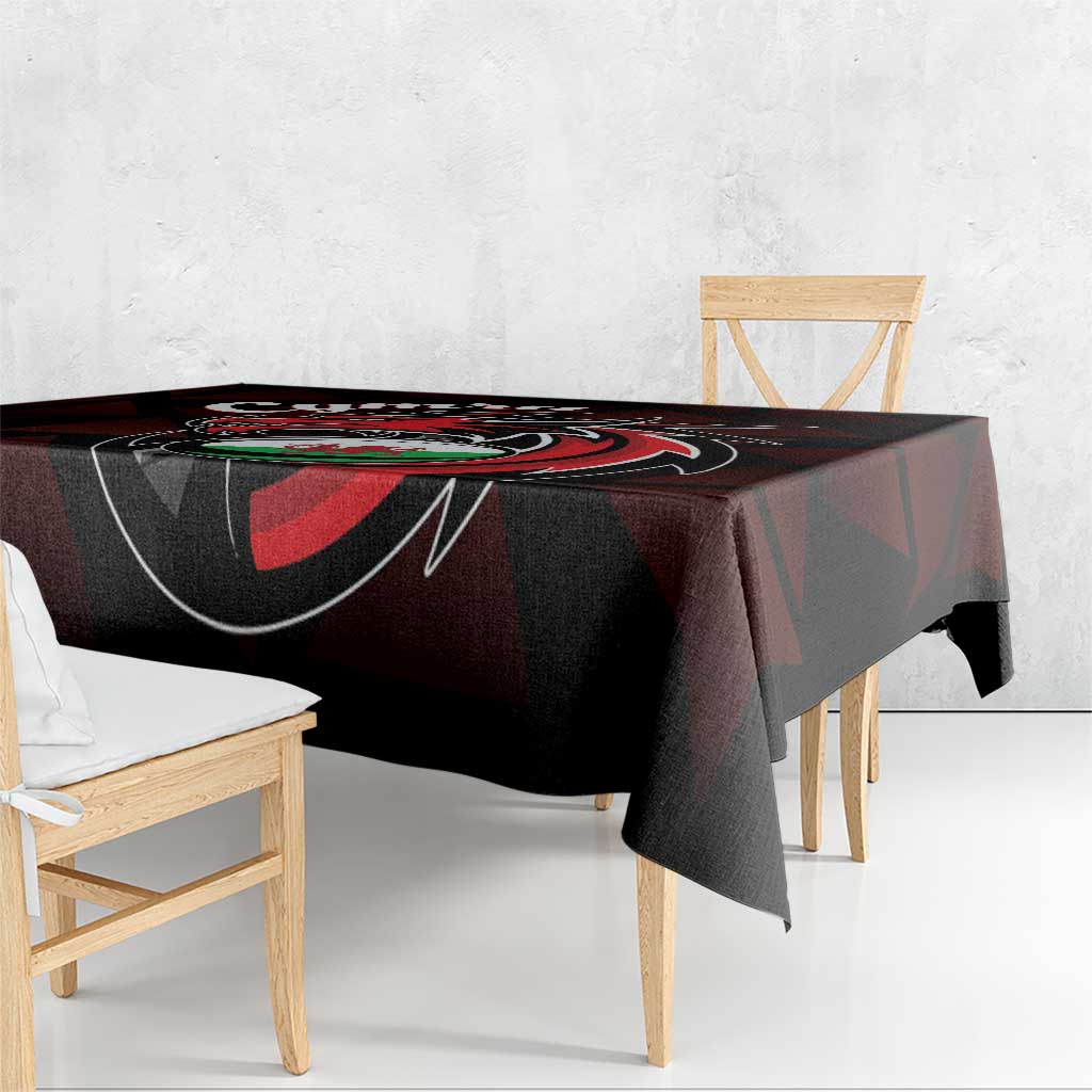 Wales Rugby Tablecloth Cymru Y Ddraig Goch