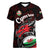 Custom Wales Rugby Women V-Neck T-Shirt Cymru Y Ddraig Goch - Wonder Print Shop