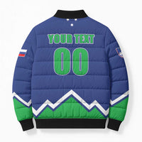 Custom Hockey 2026 Slovenia Bomber Puffer Jacket Go Champions Risi