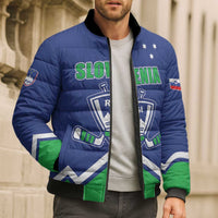 Custom Hockey 2026 Slovenia Bomber Puffer Jacket Go Champions Risi