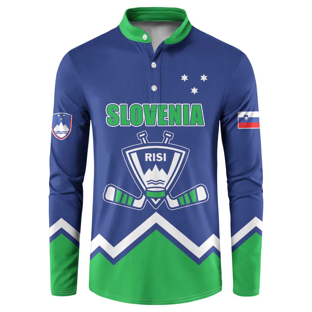 Custom Hockey 2026 Slovenia Button Sweatshirt Go Champions Risi