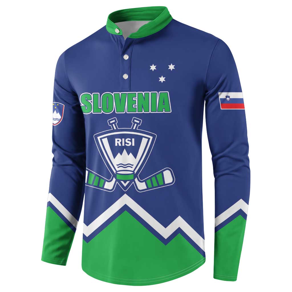 Custom Hockey 2026 Slovenia Button Sweatshirt Go Champions Risi