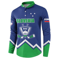 Custom Hockey 2026 Slovenia Button Sweatshirt Go Champions Risi