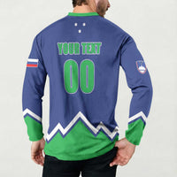 Custom Hockey 2026 Slovenia Button Sweatshirt Go Champions Risi
