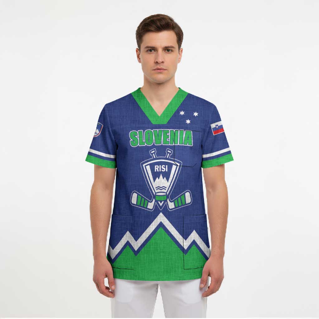 Custom Hockey 2026 Slovenia Scrub Top Go Champions Risi