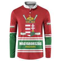 Custom Hockey 2026 Hungary Button Sweatshirt Magyars Go Champions