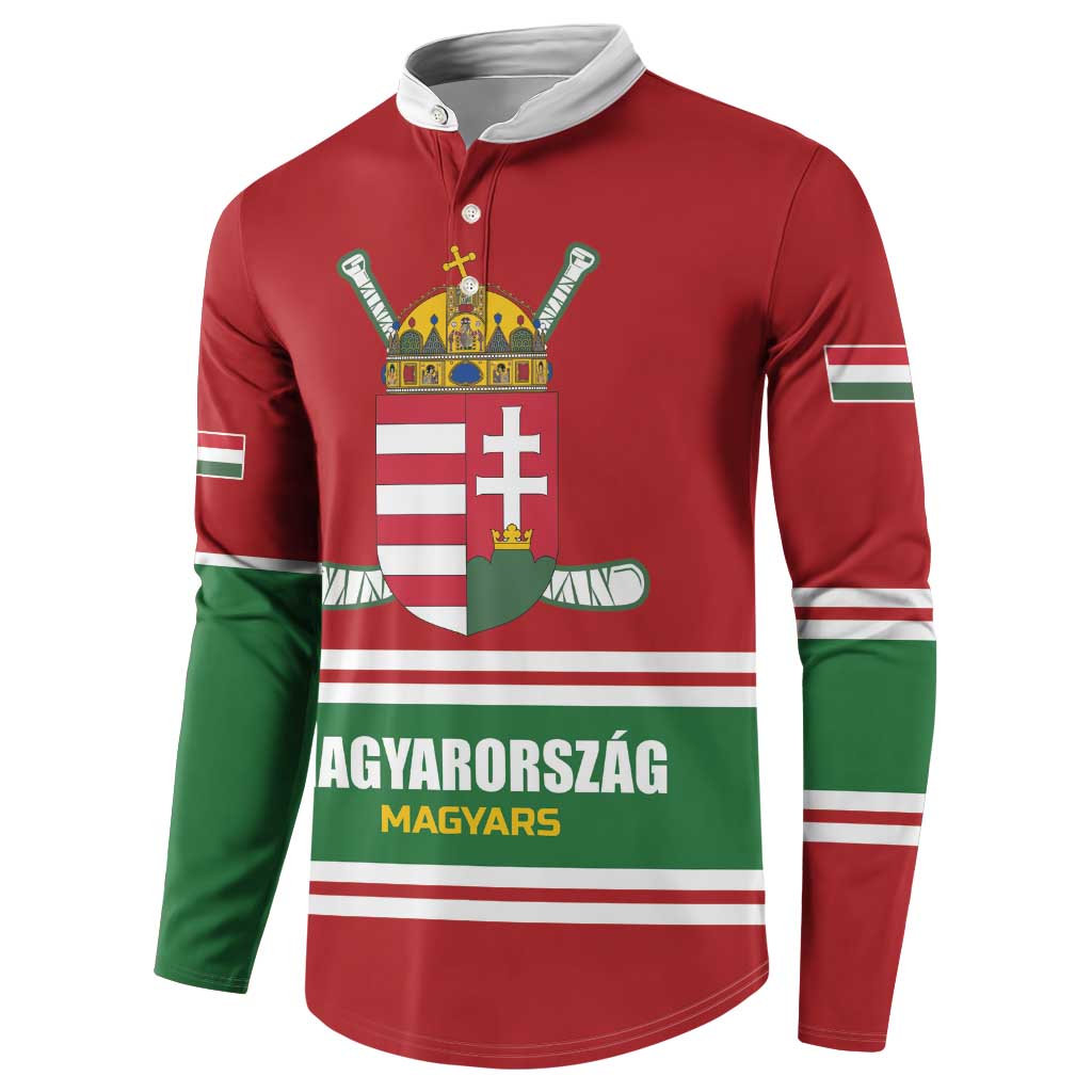 Custom Hockey 2026 Hungary Button Sweatshirt Magyars Go Champions