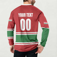 Custom Hockey 2026 Hungary Button Sweatshirt Magyars Go Champions