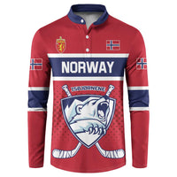 Custom Hockey 2026 Norway Button Sweatshirt The Polar Bears Norge Come On