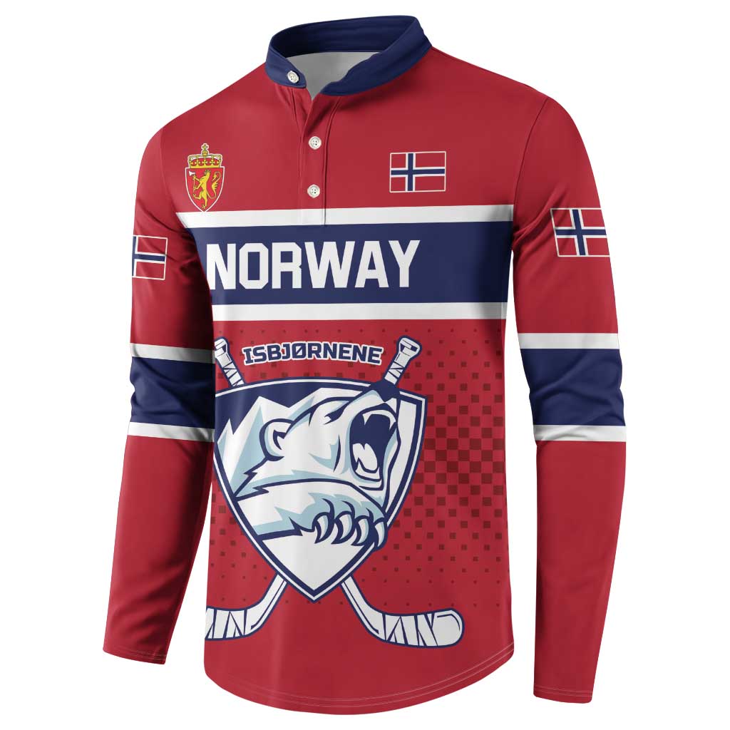 Custom Hockey 2026 Norway Button Sweatshirt The Polar Bears Norge Come On