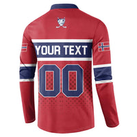 Custom Hockey 2026 Norway Button Sweatshirt The Polar Bears Norge Come On