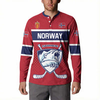 Custom Hockey 2026 Norway Button Sweatshirt The Polar Bears Norge Come On