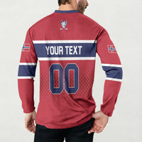 Custom Hockey 2026 Norway Button Sweatshirt The Polar Bears Norge Come On