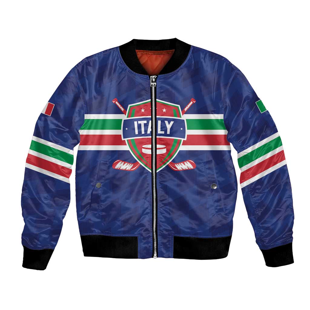 Custom Hockey 2026 Italy Bomber Jacket Gli Azzurri Go Champions