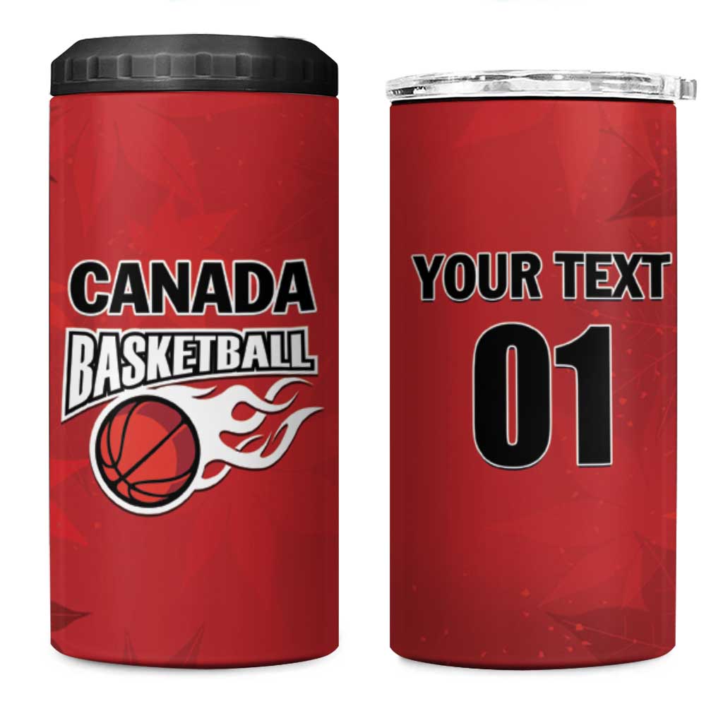 Custom Canada Basketball 4 in 1 Can Cooler Tumbler Dream Because I Can