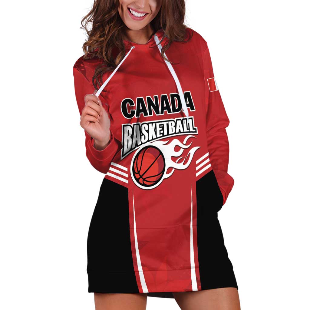 Custom Canada Basketball Hoodie Dress Dream Because I Can