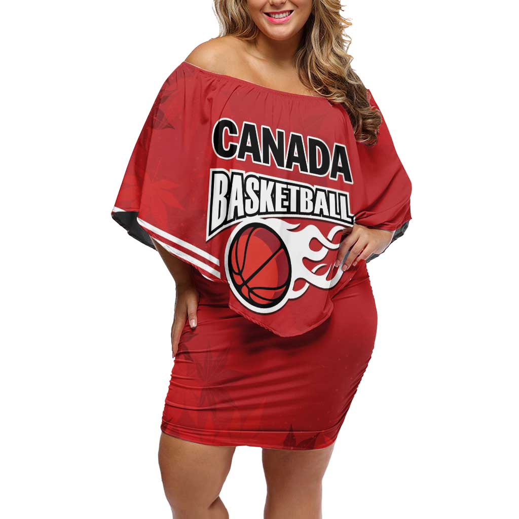 Custom Canada Basketball Off Shoulder Short Dress Dream Because I Can