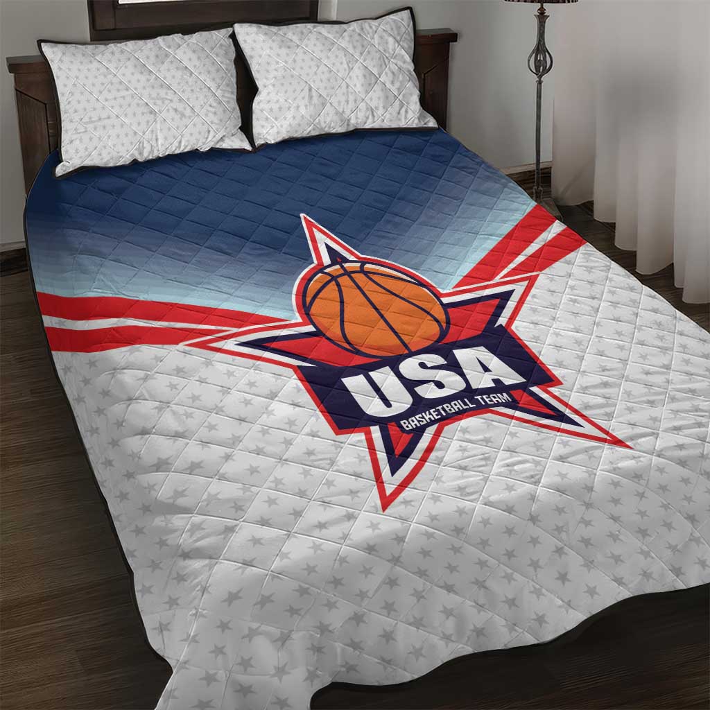 USA Basketball Team Quilt Bed Set Shine Like Stars