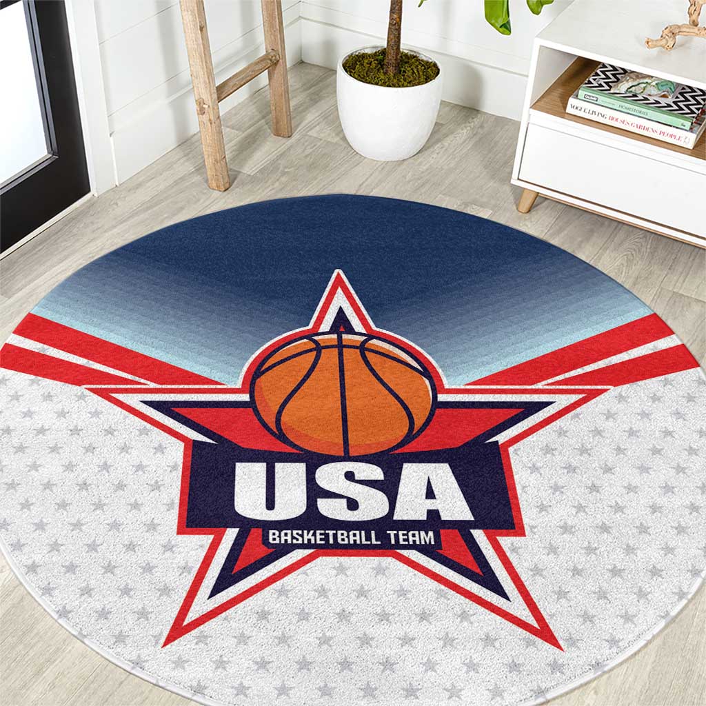 USA Basketball Team Round Carpet Shine Like Stars