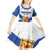 Personalized Canada Nova Scotia Province Kid Short Sleeve Dress One Defends and The Other Conquers