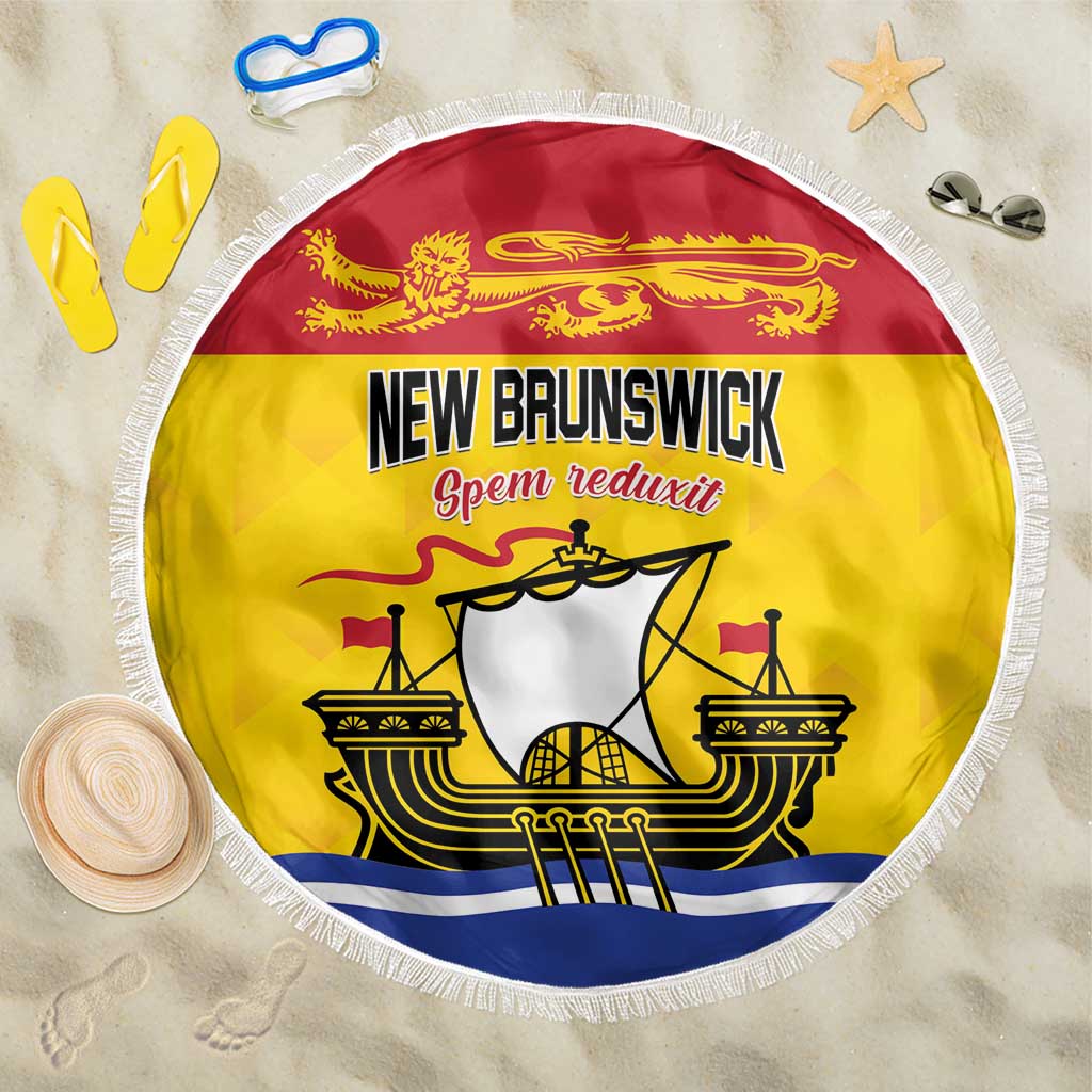 Canada New Brunswick Province Beach Blanket Golden Lion Lymphad