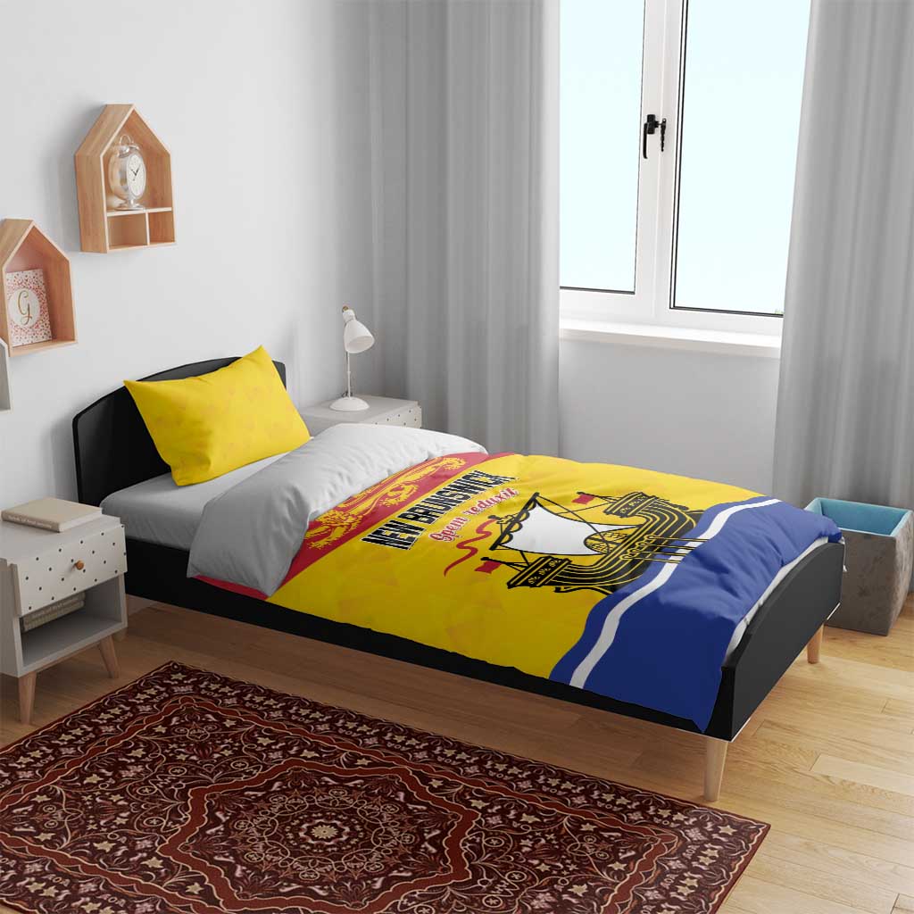 Canada New Brunswick Province Bedding Set Golden Lion Lymphad
