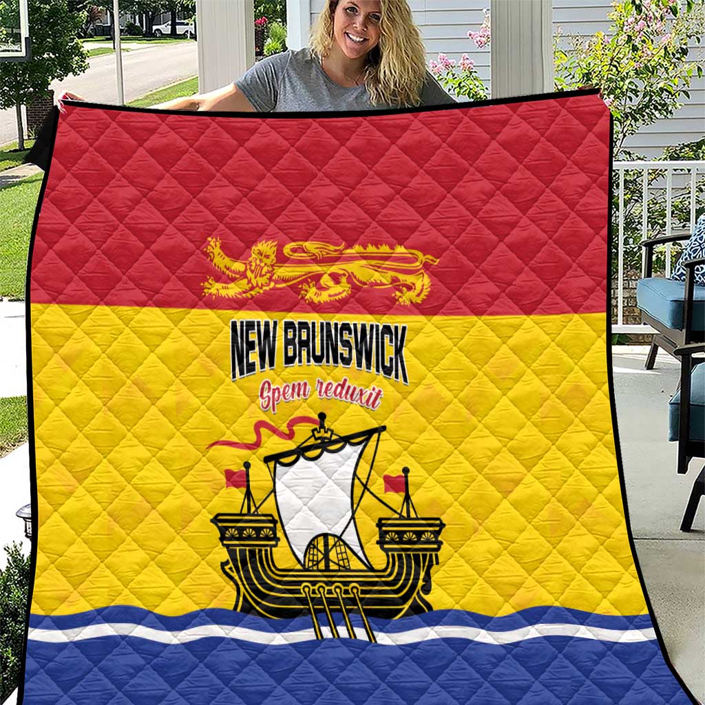 Canada New Brunswick Province Quilt Golden Lion Lymphad