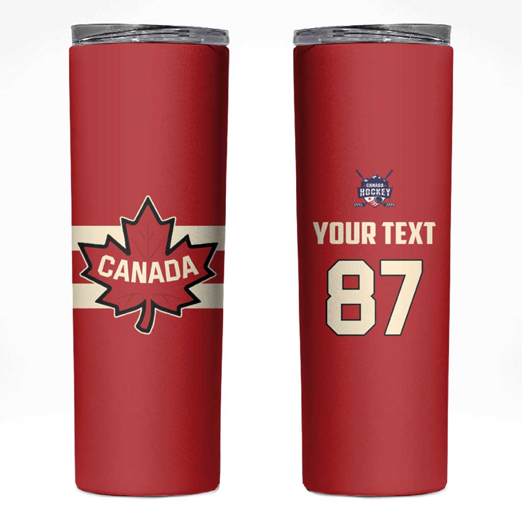 Custom Canada Hockey Skinny Tumbler Canada Team Go Champions