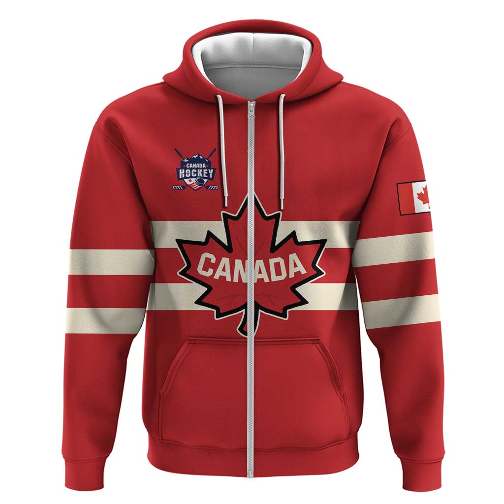 Custom Canada Hockey Zip Hoodie Canada Team Go Champions