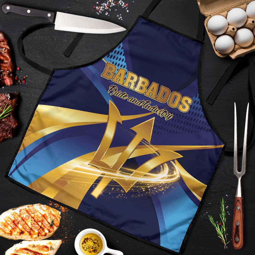 Barbados Gold Trident Apron Luxury Style