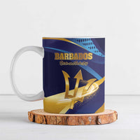 Personalized Barbados Gold Trident Ceramic Mug Luxury Style