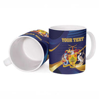 Personalized Barbados Gold Trident Ceramic Mug Luxury Style